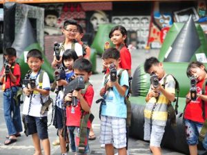 laser tag fun for kids birthday party